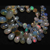 8 inches strand Trully Nice Quality - Ethiopian Opal - Smooth Polished Pear Briolett Full Flashy amazing Fire Huge size 5x4 - 10x13 - 75pcs